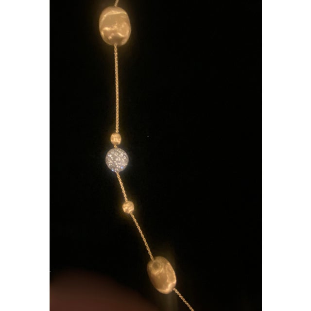 Late 20th Century Marco Bicego Yellow 18k Gold and Diamond Necklace For Sale In Sacramento - Image 6 of 13