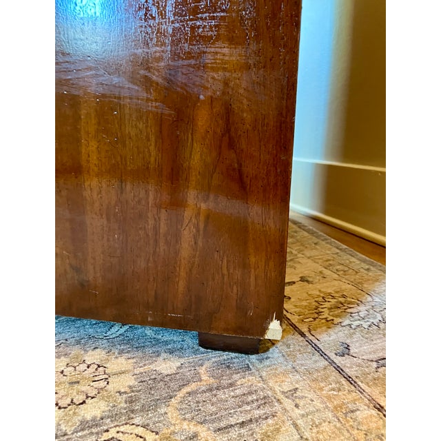 Vintage Boho Henredon Campaign Tall Chest of Drawers For Sale - Image 10 of 11