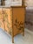 Vintage Coastal Tortoise Bamboo Sideboard Cabinet With Floral Decoupage & Crackle Finish For Sale - Image 10 of 12
