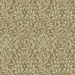 Boråstapeter Kryddhyllan Wallpaper in Leaf For Sale