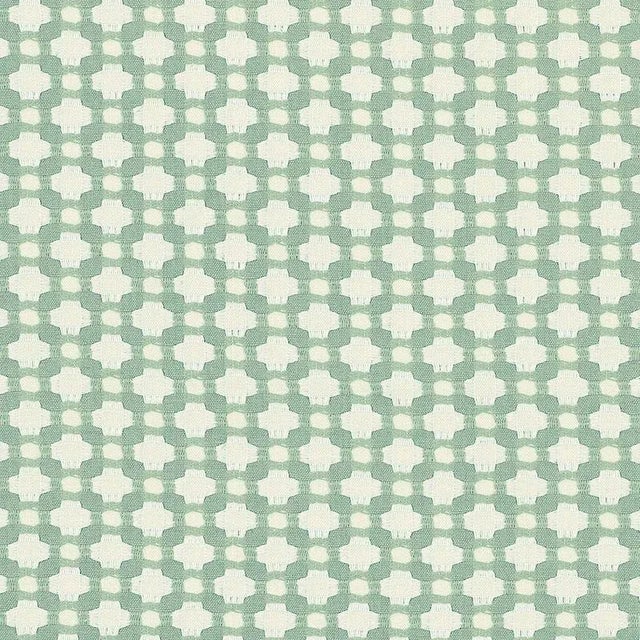 Sample - Schumacher X Celerie Kemble Betwixt Fabric in Water/Ivory For Sale