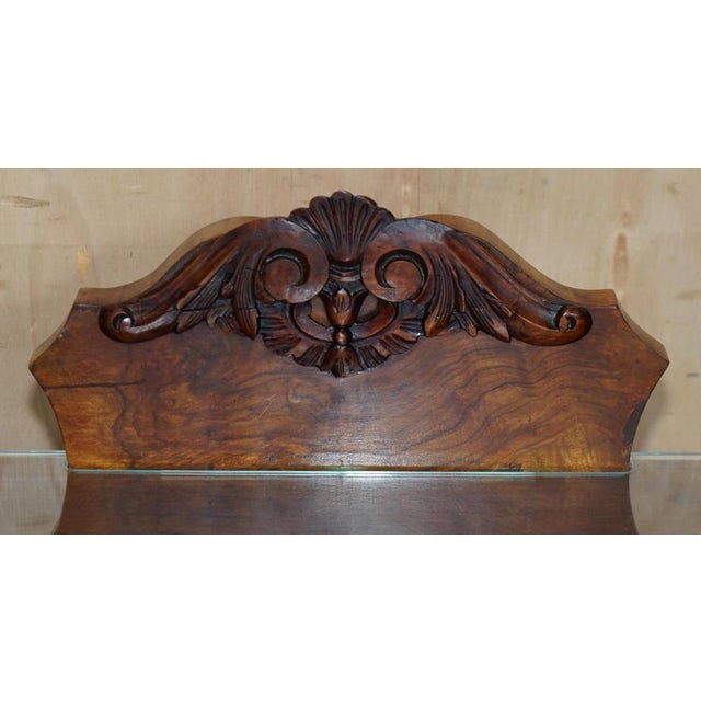 Antique Victorian Burl Walnut Nightstands, Set of 2 For Sale - Image 5 of 18