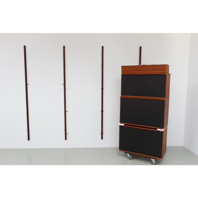 Danish Modern 3-Bay Modular Teak Wall Unit by Poul Cadovius for Cado, 1960s. For Sale - Image 15 of 18