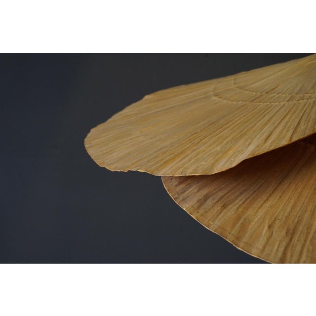 Brown Hana II Chandelier Uchiwa Series by Ingo Maurer for Design M, Germany, 1970s For Sale - Image 8 of 14