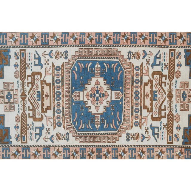 Vintage Turkish Geometric and Animal Design Rug 3'5" X 6' For Sale In Philadelphia - Image 6 of 13