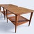 Mid-Century Modern Pair of 1963 Lane Walnut End Tables | Style 1038-18, Formica & Cane For Sale - Image 3 of 11
