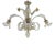 Vintage Baroque Style Floral Gold Inflused Cristallo Murano Chandelier For Sale