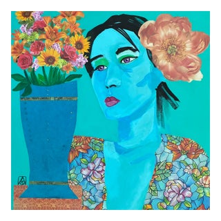 Floral Reverie, Original Collage by Adria Becker For Sale