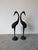 Vintage Bronze Crane / Heron Bird Sculptures – Pair For Sale - Image 4 of 12