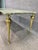 1960s Mid-Century Italian Coffee Table With Faux Marble Top and Brass Legs For Sale - Image 4 of 8