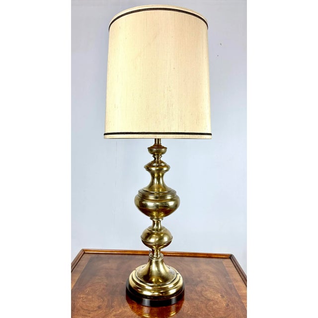 Mid 20th Century Frederick Cooper Brass Table Lamp For Sale - Image 12 of 12