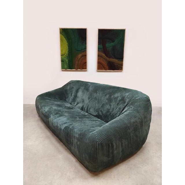 Vintage Corduroy Lounge Sofa, 1970s For Sale - Image 4 of 6