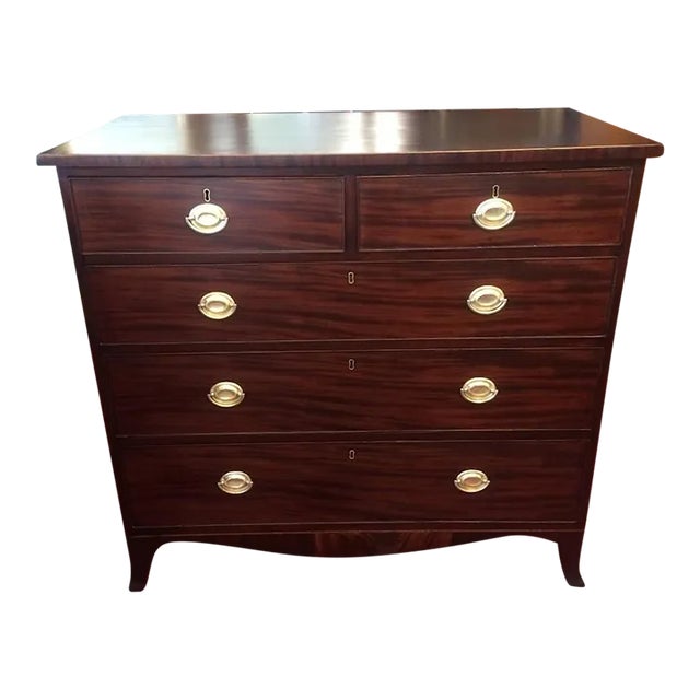 Antique Federal Period Chest of Drawers, Mahogany Dresser Antique For Sale