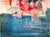 Bold Abstract and Figurative Composition in Blue and red Acrylic on Paper Bright and colorful abstracted figural painting...