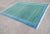 Handmade Green and Blue Geometric Cotton Rug For Sale - Image 9 of 11