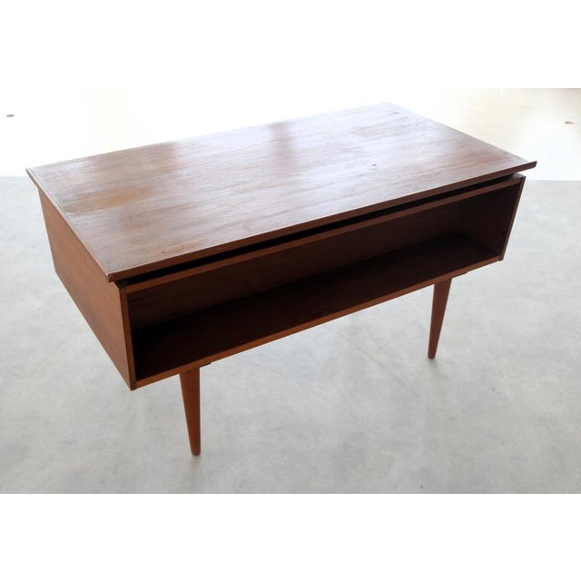 Brown Vintage Danish Desk in Teak, 1960s For Sale - Image 8 of 12