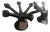 Postmodern Surrealist Hand-Carved Black Mango Wood 'Hands of Eve' Candelabras - A Pair" For Sale