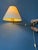 Hollywood Regency swing arm wall lamp withe golden frame and beige shade. The length and position of the lamp can easily...