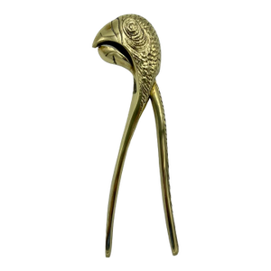 Vintage Bird Parrot Brass Holiday Christmas Nutcracker