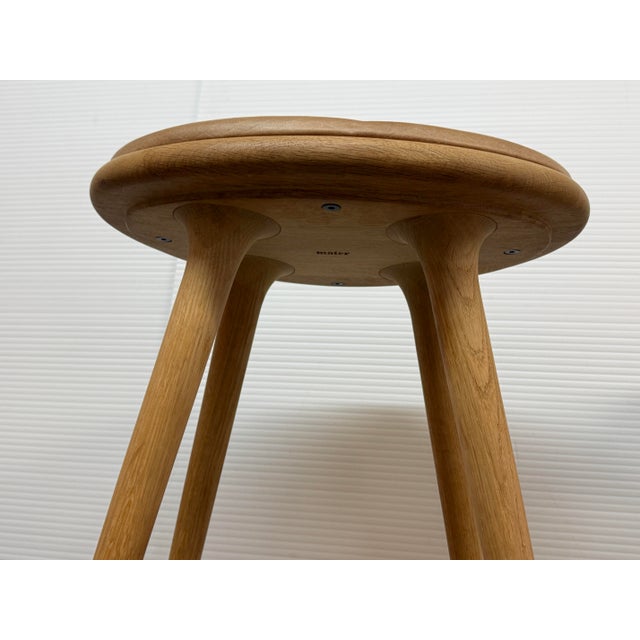 Space Copenhagen for Mater Soaped Oak Wood Counter Stools, Pair For Sale - Image 11 of 12