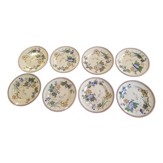 Antique Victorian Plates by Brownfield & Sons, 1880, Set of 8 For Sale