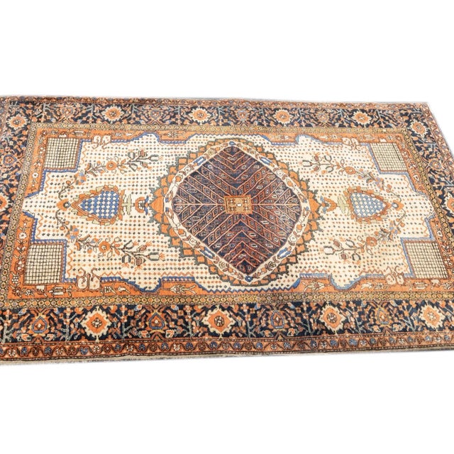 Late 18th Century Antique Persian Farahan Sarouk Rug 3'4'' x 4'11'' For Sale - Image 12 of 12