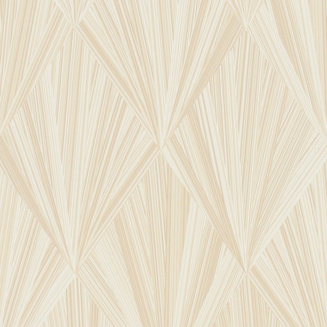 Contemporary Sample - Schumacher Marquetry Wallpaper in Blonde For Sale - Image 3 of 3