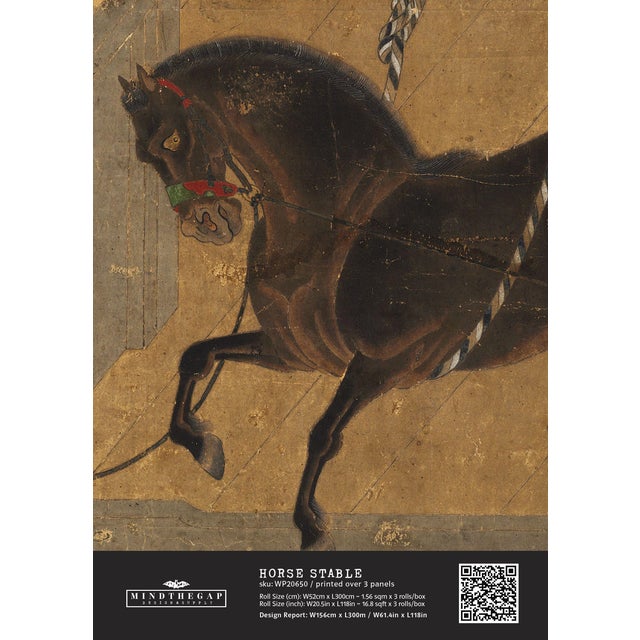 Mind the Gap Horse Stable Wallpaper Sample For Sale