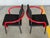 Postmodern 1990s Set of 2 Ettore Sottsass Mandarin Chairs by Knoll - Black + Red Post Modern For Sale - Image 3 of 10