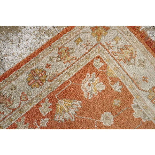Galerie Shabab Collection Early 20th Century Turkish Oushak Throw Rug For Sale - Image 4 of 6
