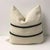 This pillow cover is inspired by The Belgian Towel. The design is simple, with black and old rose stripes sitting on an...