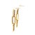 Contemporary 14K Yellow Gold Elongated Paperclip Link Drop Earrings For Sale In Miami - Image 6 of 11