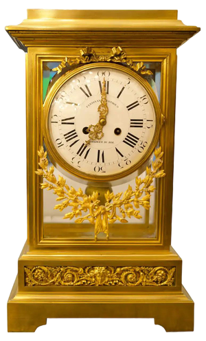 19th Century Louis XVI Style Regulator Gilt Bronze Clock by Ferdinand Berthoud