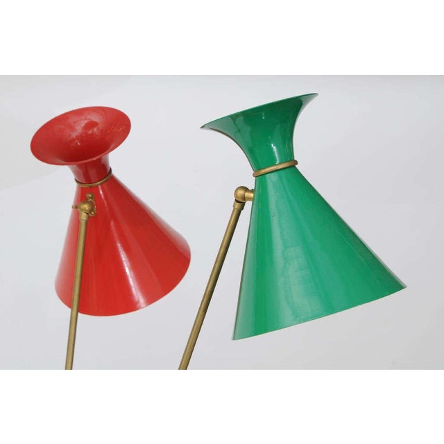 Stilnovo Original Stilnovo Italian Brass Floor Lamp For Sale - Image 4 of 9