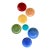Late 20th Century Saturated Solids and Swirls Colored Wall Plate Curation- Set of 7 For Sale