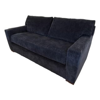 Crate & Barrel Axis Sofa, Midnight Chenille For Sale