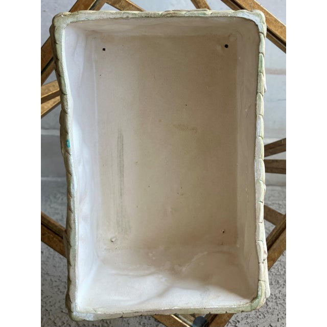 Circa 1960 Neoclassic-Style Ceramic Bisque Acanthus Leaf Lidded Centerpiece Box For Sale - Image 14 of 18