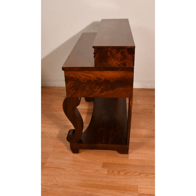 1890s Antique American Empire Flame Mahogany Server / Buffet For Sale - Image 15 of 17
