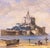 Early 20th Century Early 20th C. French Oil on Board Painting of "Mont Saint Michel" in Gilt Frame For Sale - Image 5 of 11