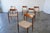 Set of 6 Danish Modern Niels Otto Møller Rosewood Papercord Dining Chairs Models 57 & 77 A matched set of six dining...