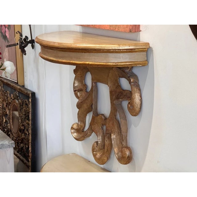 Pair of Fine 18th Century Italian Carved Console Tables For Sale - Image 4 of 8