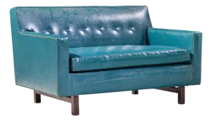 Edward Wormley for Dunbar Mid Century Mahogany Loveseat Settee Sofa
