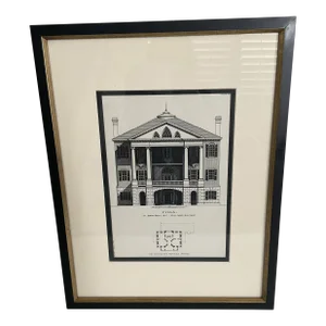 Vintage Architectural Rendering Print by James Polzois, Framed