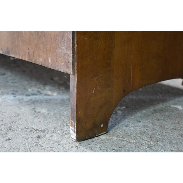 Antique American Country Farmhouse Maple and Pine Three Drawer Chest Dresser 42" For Sale - Image 14 of 17
