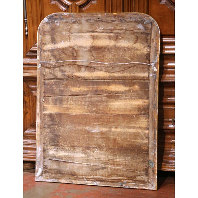 Glass 19th Century French Louis Philippe Silver Leaf Mercury Glass Wall Mirror For Sale - Image 7 of 7