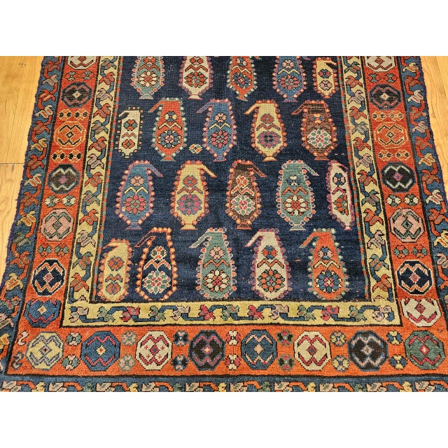 19th Century Caucasian Kazak Rug, Handwoven Wool, Allover Paisley Design, 4' x 7' For Sale - Image 9 of 15