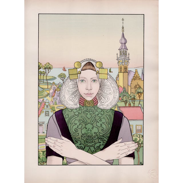 Franz M. Melchers, Phalène des Îles de la Mer, 1897, Lithograph on Paper For Sale - Image 10 of 10