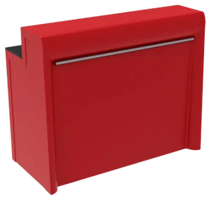 Straight Burgundy Lacquered Classe Bar by Mowee