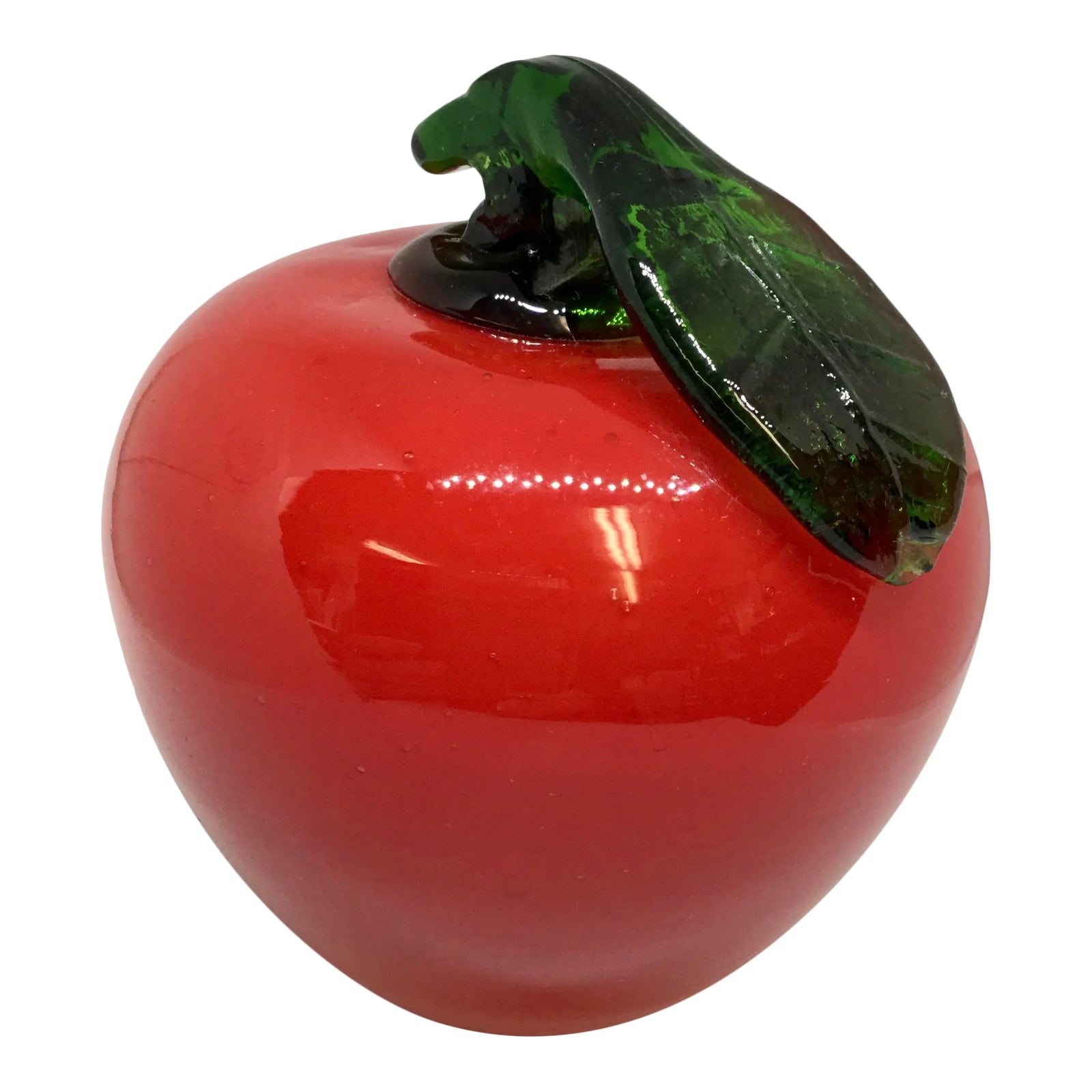 Vintage Murano Glass Apple Paperweight Chairish
