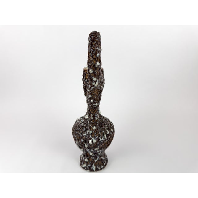 Mid-Century Modern Marius Giuge Vallauris Textured Ceramic Pichet, France, Mid-Century For Sale - Image 3 of 17